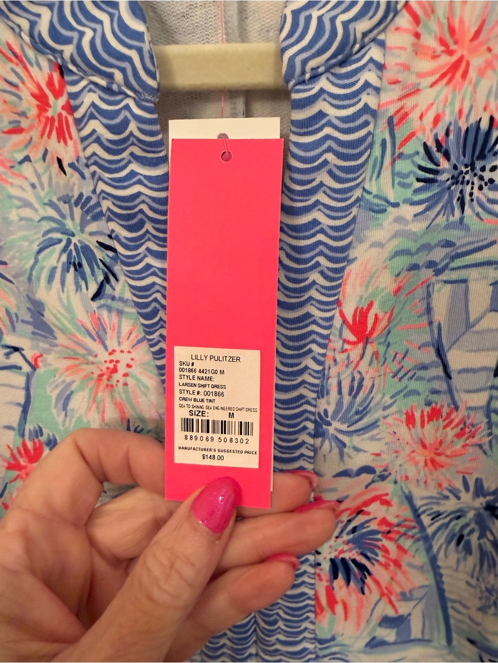 Lilly Pulitzer Blue Wave Floral Shift Top